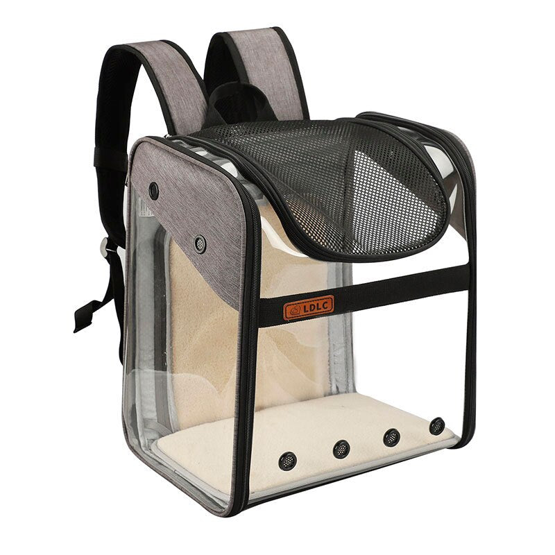 Cat Dog Backpack, Transparent Extendable Breathable Mesh Pet Outdoor Carrier